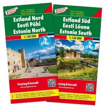 Estonia: Road &amp; Cycling - Two Map Set. With Top 10 Tourist T
