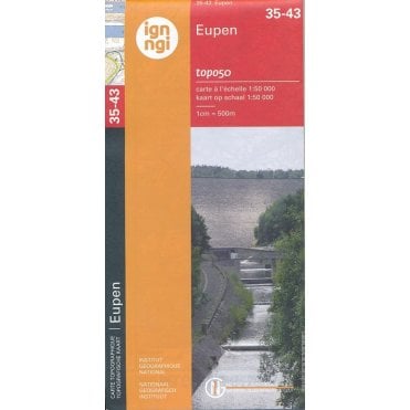 Eupen - Belgium IGN Topo map 35-43