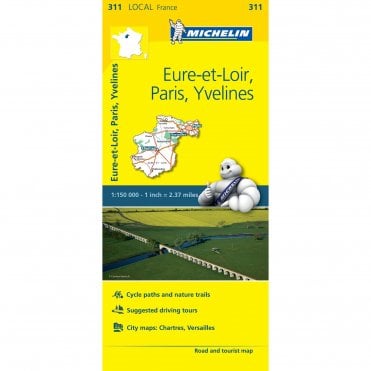 Michelin Local Maps of France 311: Eure-et-Loir Paris & Yvelines