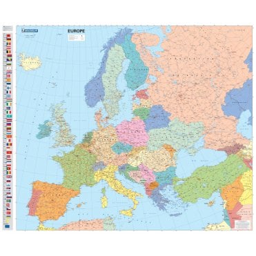 Europe Political - Michelin rolled & tubed wall map