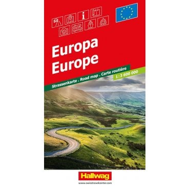 Europe road map with distance table