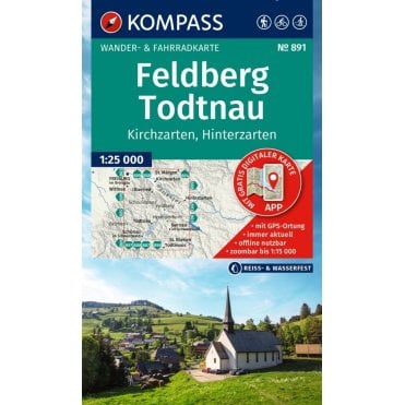Feldberg, Todtnau, Kirchzarten, Hinterzarten | Kompass hiking map 891