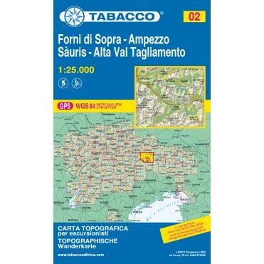 Forni di Sopra Ampezzo / Sauris | Tabacco, map 02