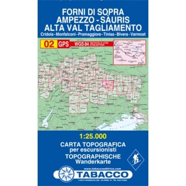 Forni di Sopra Ampezzo / Sauris | Tabacco, map 02