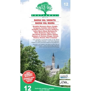 Bassa Val Varaita, Bassa Val Maira - Fratenali Hiking Map 12