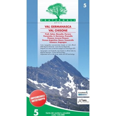 Val Germanasca, Val Chisone - Fratenali Hiking Map 5