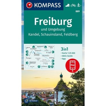 Freiburg and the surrounding Area, Kandel, Schauinsland, Feldberg | Kompass hiking map 889