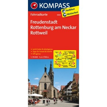 Freudenstadt, Rottenburg am Neckar | Kompass cycling map 3109