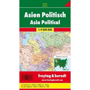 Asia political Wall Map (Rolled)