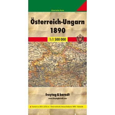 Austria - Hungary in 1890 - A historical map