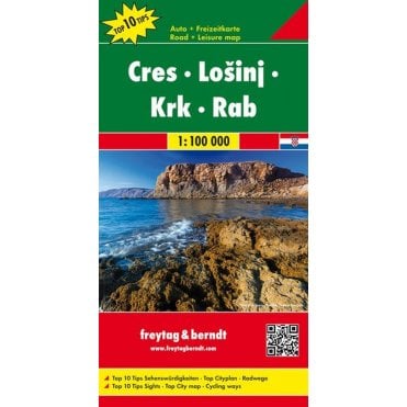Croatia: Coast - Cres Losinj Krk & Rab Road Map