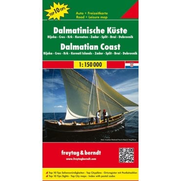 Croatia: Dalmation Coast (from Krk to Dubrovnik) Road Map