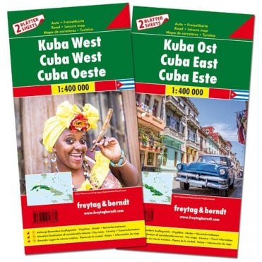 Cuba West + Cuba East - Two Road map set