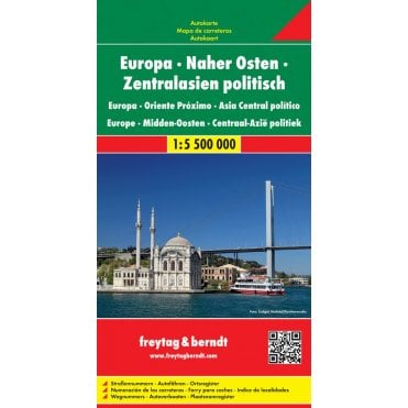 Europe Middle East & Central Asia Political Road Map