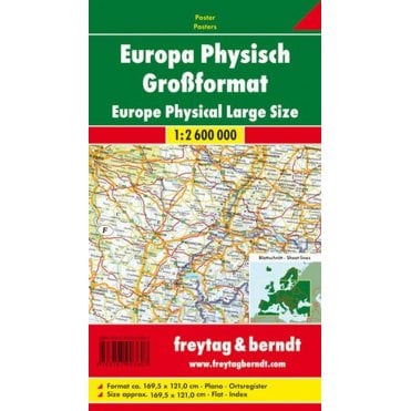 Europe Physical Wall Map (Rolled) - Extra Large