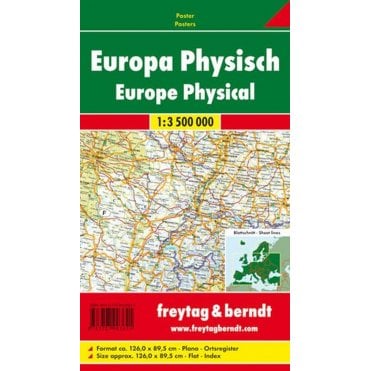 Europe Physical Wall Map (Rolled)