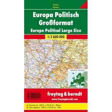 Europe Political Wall Map (Rolled) - Extra Large