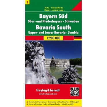 Germany 01: Bavaria South - Central Road Map