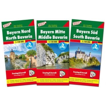 Germany: Bavaria North, Middle & South - Three Cycling Map S