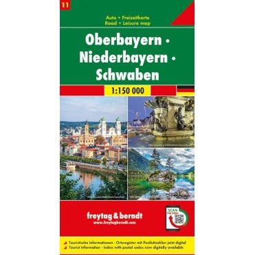 Germany Road & Leisure Map 11: Upper Bavaria - Lower Bavaria