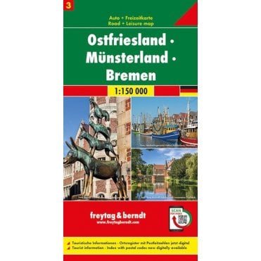 Germany Road & Leisure Map 3: Ostfriesland - Münsterland - B