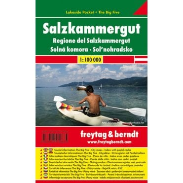 Salzkammergut, Lake Side Pocket Map with Tourist information
