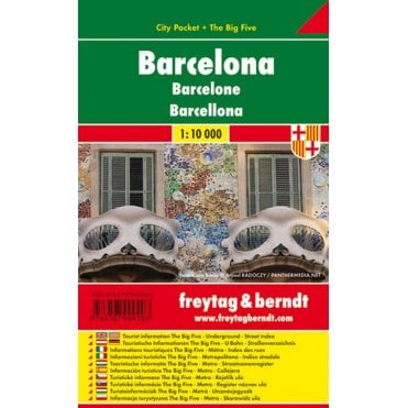 Spain: Barcelona City Pocket Map