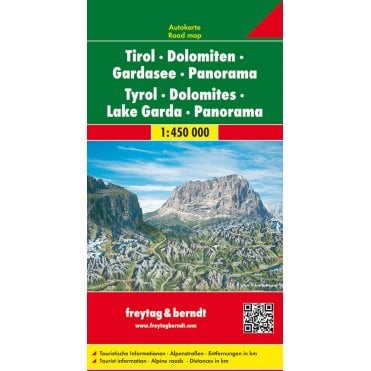 Tyrol Dolomites & Lake Garda Panorama Map