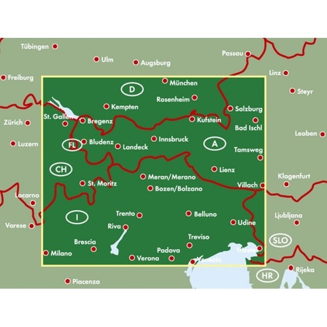 Puster Valley Map Dolomites map with attractions | Insiderpuj.com
