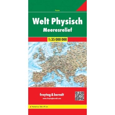 World physical map with Ocean Floor (Folded)