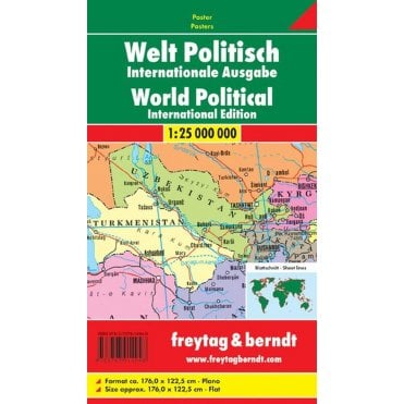 World political wall map (Rolled) - Extra Large