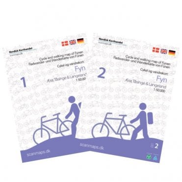 Funen / Fyn - Denmark cycle map 2 map set