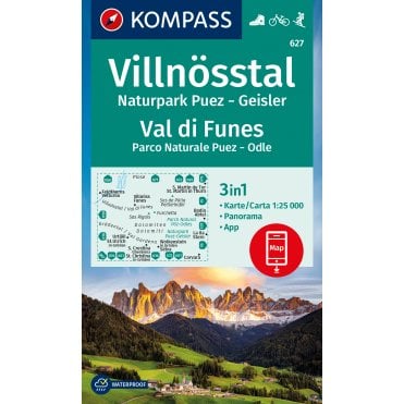 Funes Valley / Val di Funes | Kompass hiking map 627