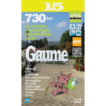 Gaume Walking & Cycling Map | Mini-Planet sheet 15