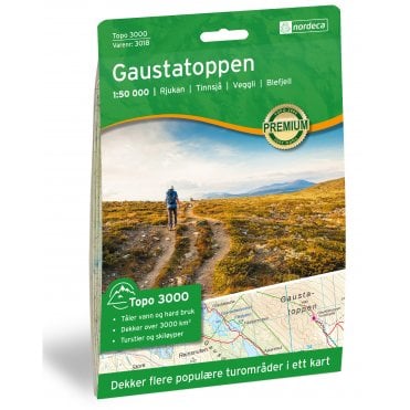 Gaustatoppen - Nordeca Topo 3000 map 3018