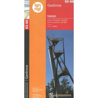Gedinne - Belgium IGN Topo map 63-66