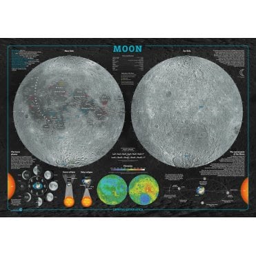 Moon Wall Map