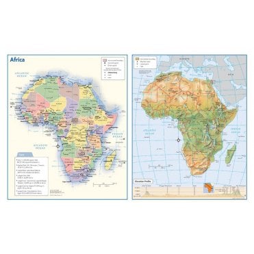 Africa Political & Physical Continent Map