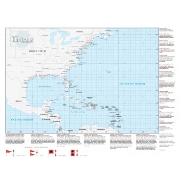 Hurricane Tracking Wall Map