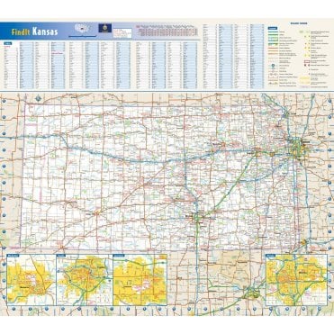 Kansas State Wall Map
