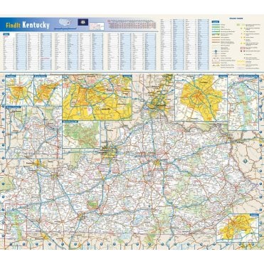 Kentucky State Wall Map