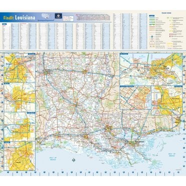 Louisiana State Wall Map