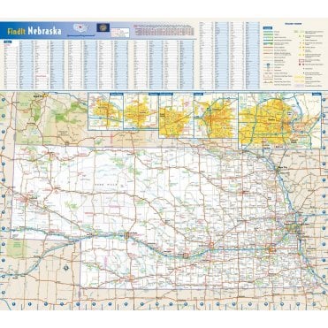 Nebraska State Wall Map
