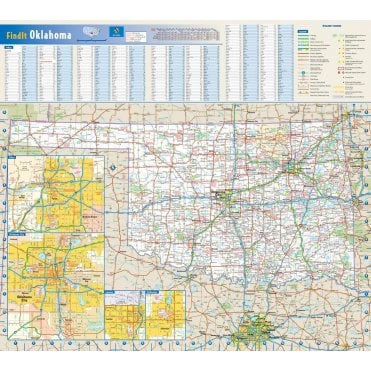 Oklahoma State Wall Map