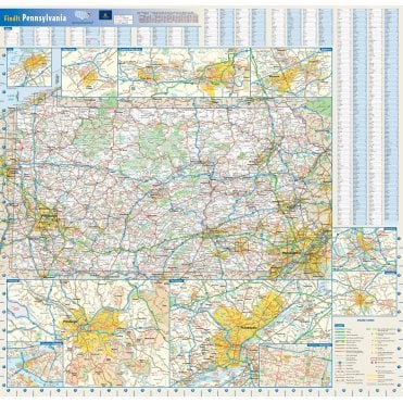 Pennsylvania State Wall Map