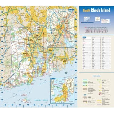 Rhode Island State Wall Map