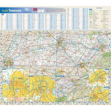 Tennessee State Wall Map