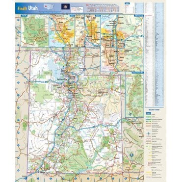 Utah State Wall Map