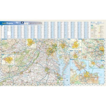 Virginia State Wall Map