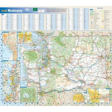 Washington State Wall Map